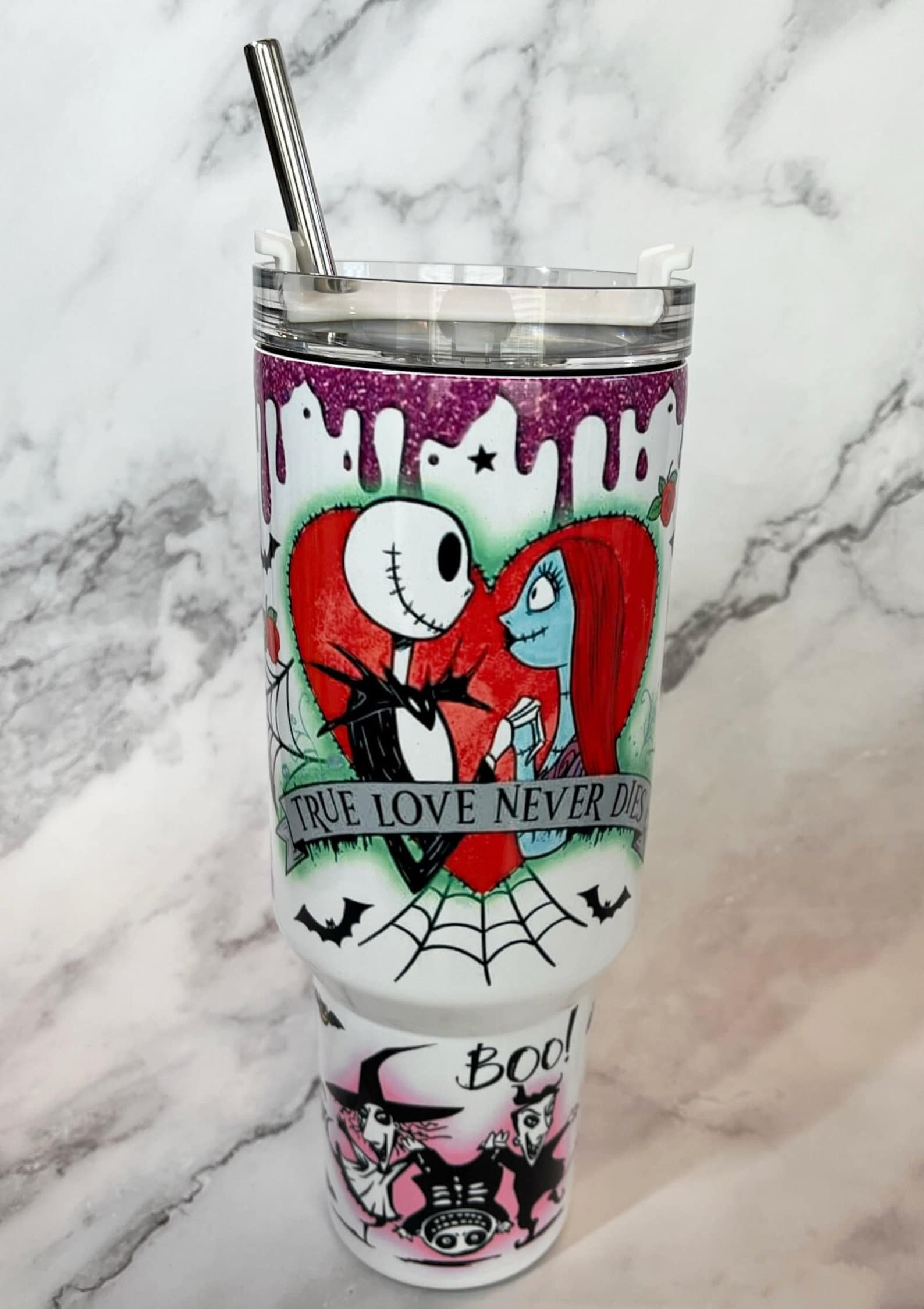 Pesadilla antes de Navidad, Jack Skellington y Sally, vaso de 40 oz