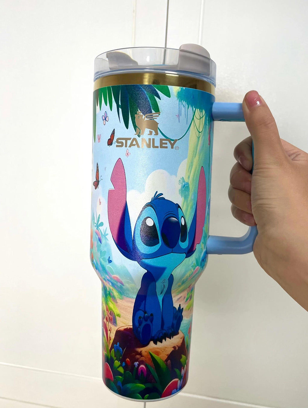 Vaso Stanley de Stitch de edición limitada que brilla en la oscuridad